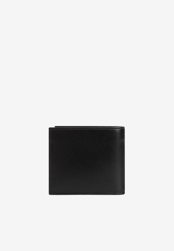 Logo Plaque Leather Bi-Fold Wallet