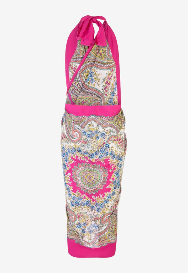 Etro Paisley-Printed Halter Neck Dress Multicolor 16132-4566 0650