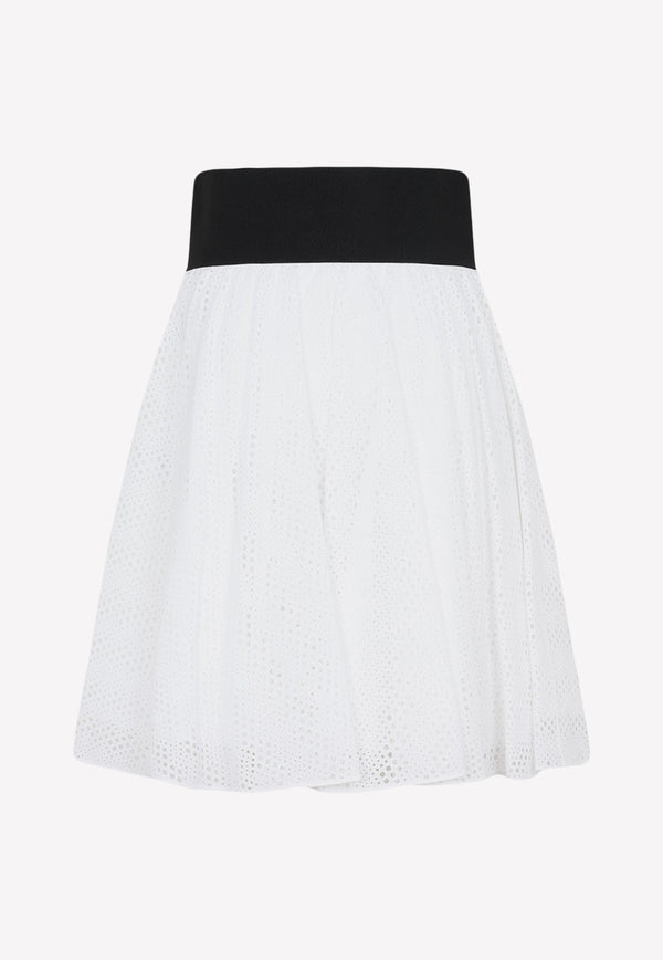 Wide-Belted Mini Skirt