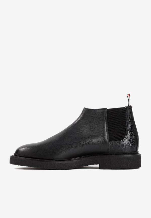Leather Mid-Top Chelsea Boots