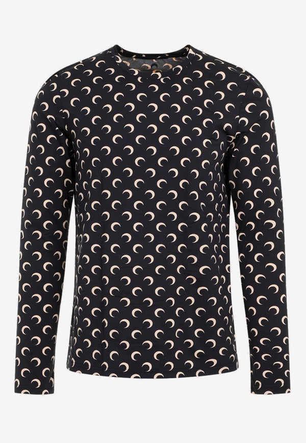All-Over Moon Long-Sleeved Top