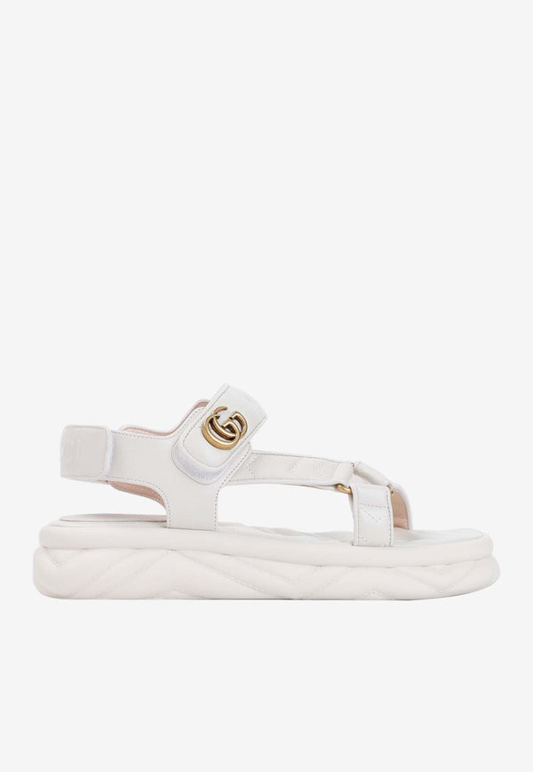 Marmont Leather Flat Sandals