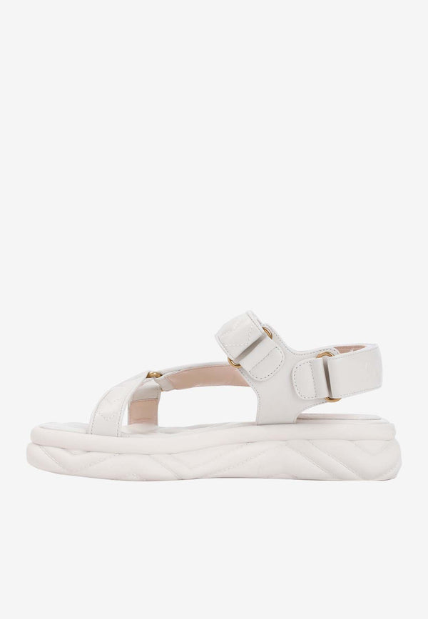 Marmont Leather Flat Sandals