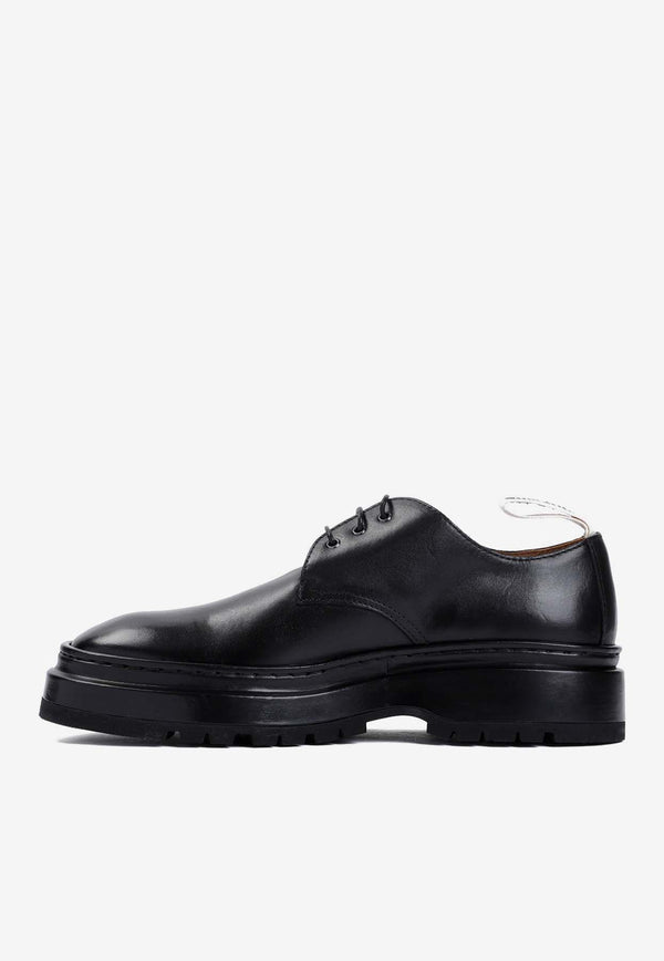 Pavane Leather Derby Lace-Up Shoes