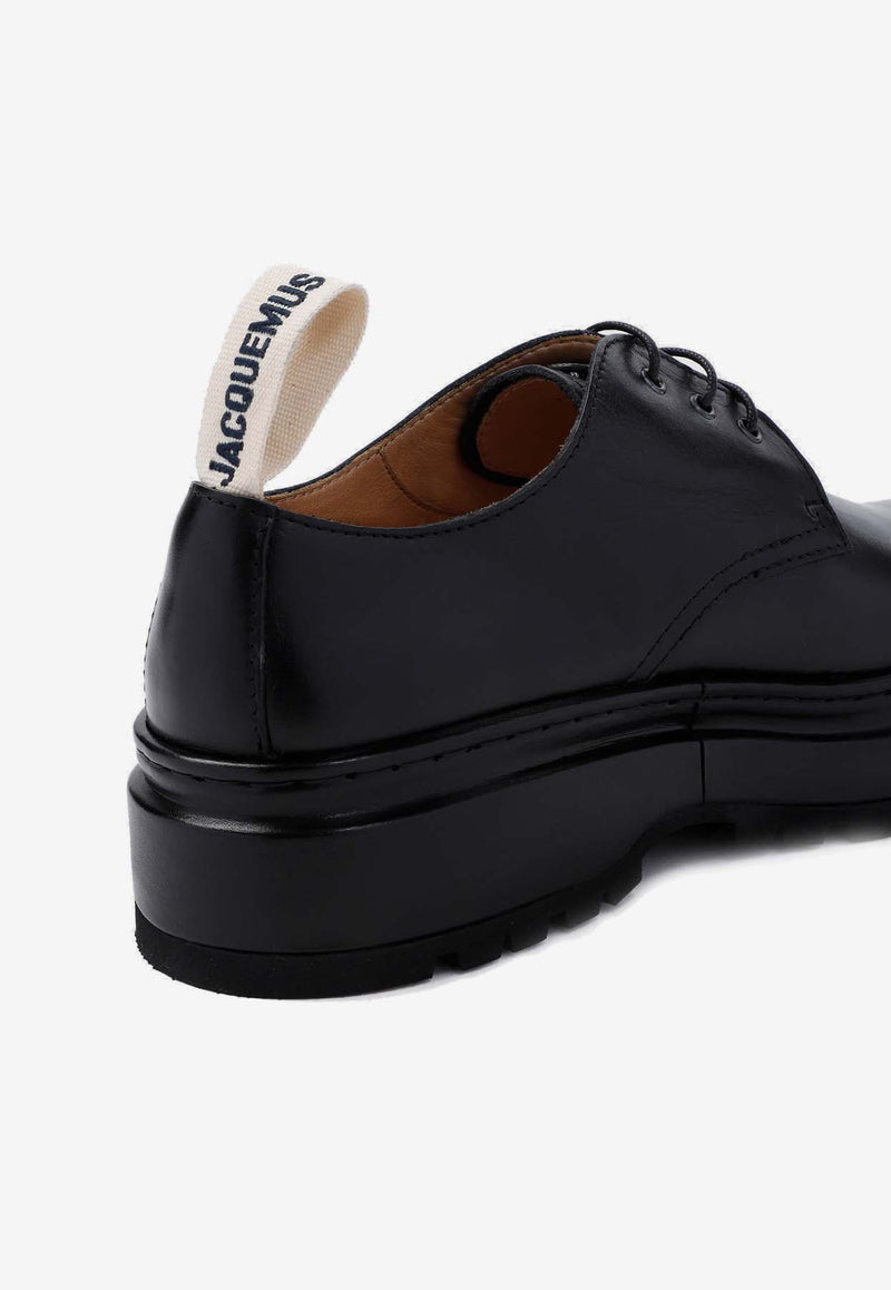 Pavane Leather Derby Lace-Up Shoes