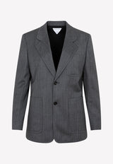 Chevron Blazer in Wool