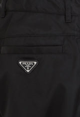 Re-Nylon Logo-Plaque Pants
