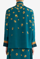 Etro Crêpe de Chine Blouse Green 18335-5160 0500