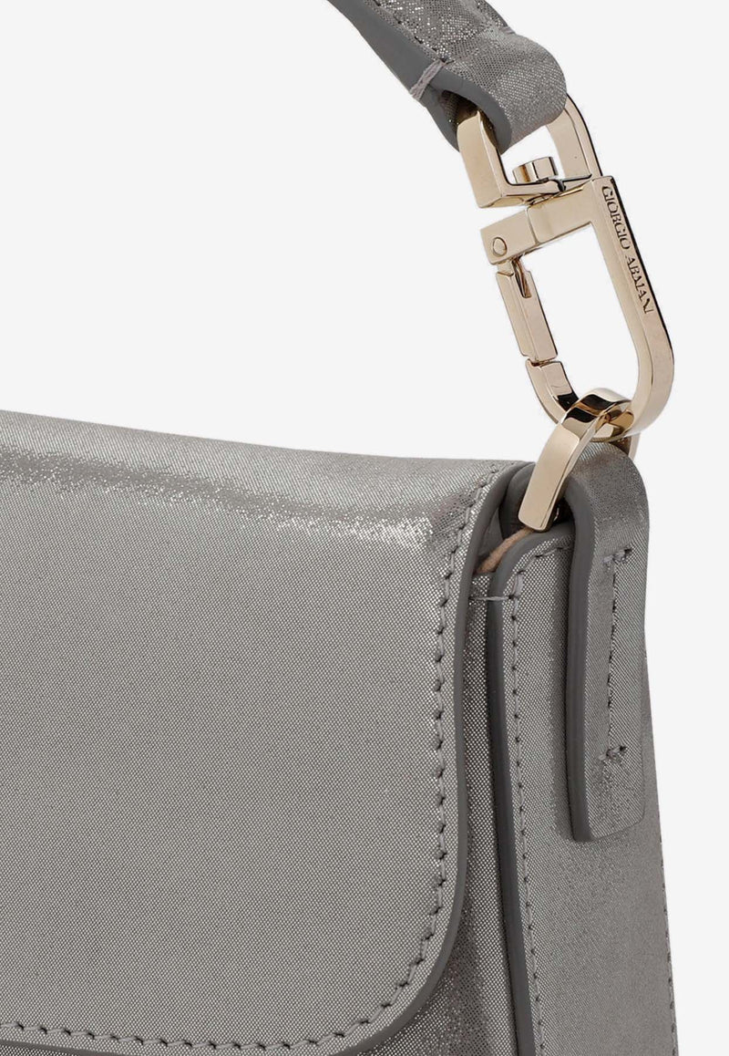 Mini La Prima Shoulder Bag in Metallic Leather