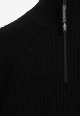 Wool Ribbed-Knit Sweater