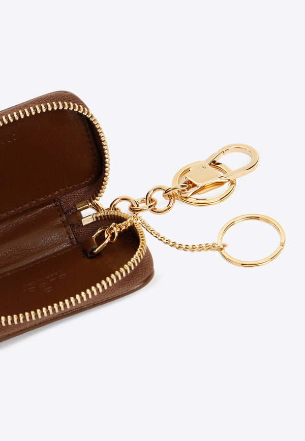 GG Leather-Trimmed Keychain