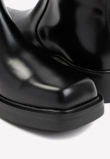 Prada Embossed Logo Slip On Leather Boots 42292844069045 2UG004.B4L F0002 NERO