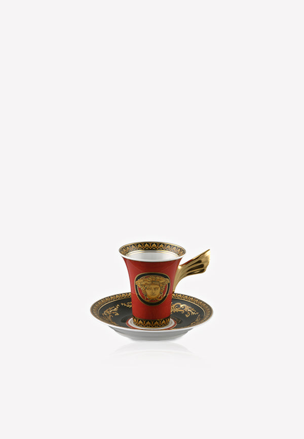 Versace Multicolor Home Collection Versace Medusa Espresso Cup and Saucer Set 19300-409605-14720