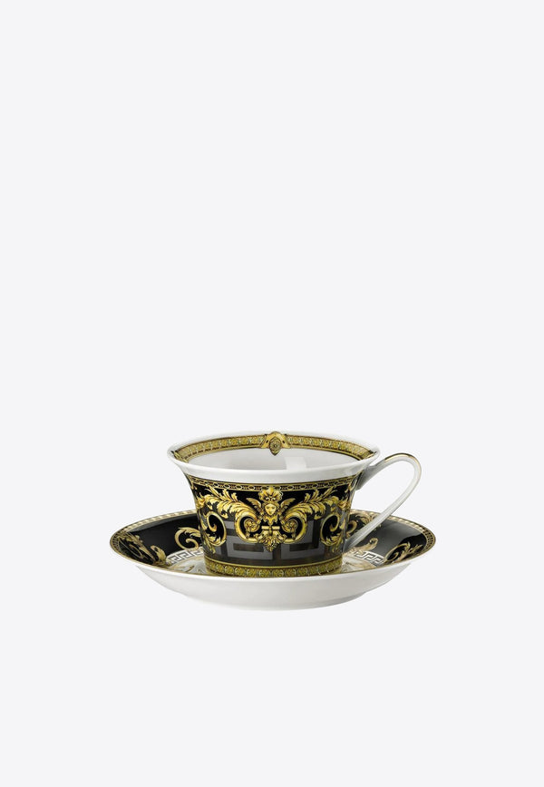 Versace Home Collection Prestige Gala Tea Cup and Saucer Set Black 19325-403637-14640