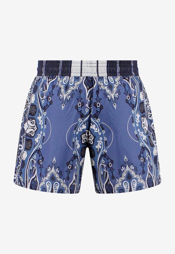 Etro Paisley-Print Swim Shorts Blue 1B350-4020 0200