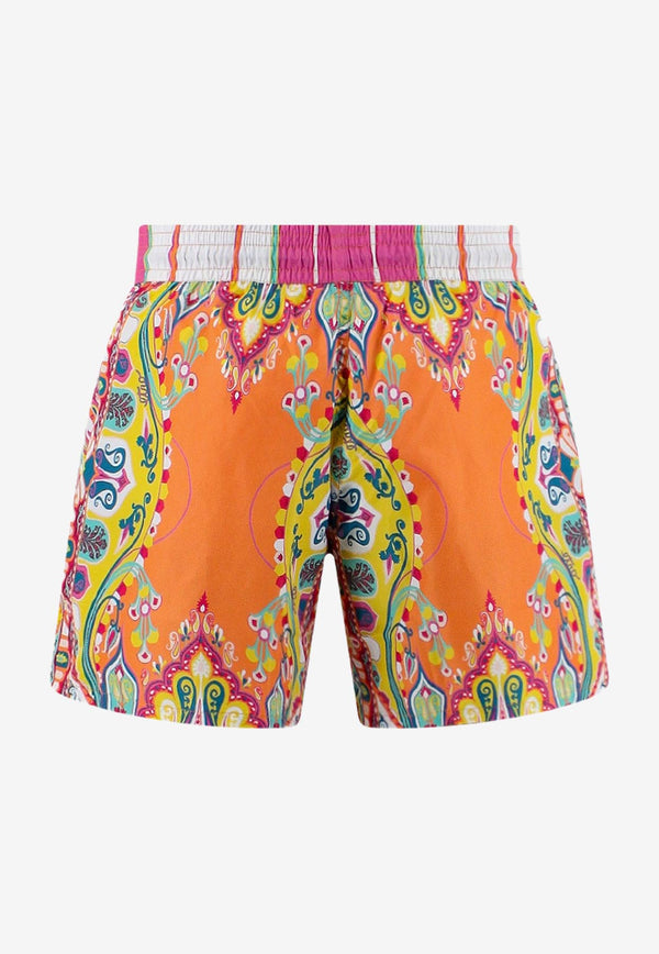 Etro Paisley-Print Swim Shorts Multicolor 1B350-4020 0750