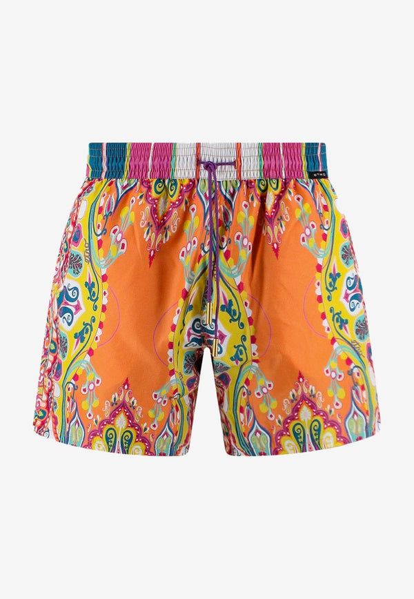Etro Paisley-Print Swim Shorts Multicolor 1B350-4020 0750