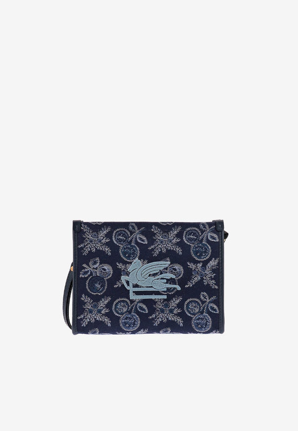 Etro Logo-Embroidered Pouch Blue 1H784-7568 0200