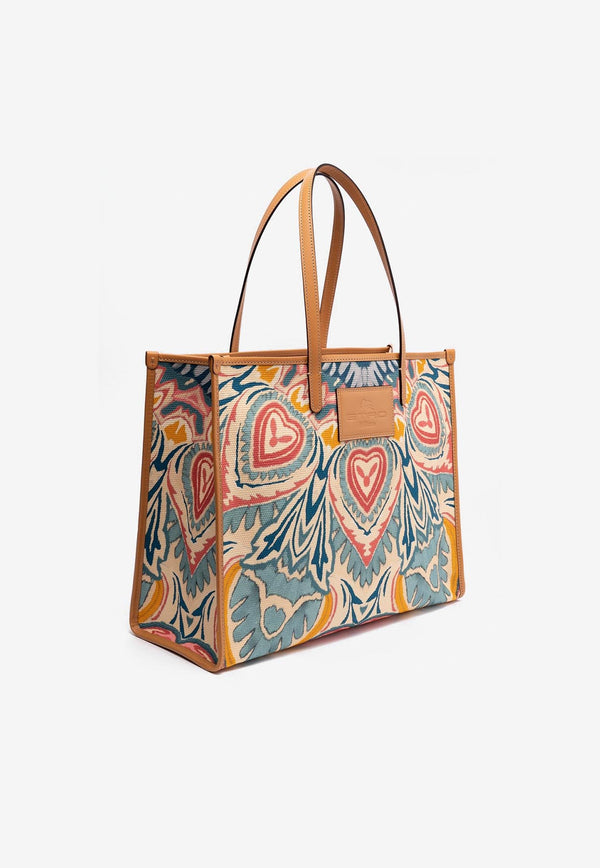 Etro Paisley-Embroidered Tote Bag Multicolor 1N009-8309 8000