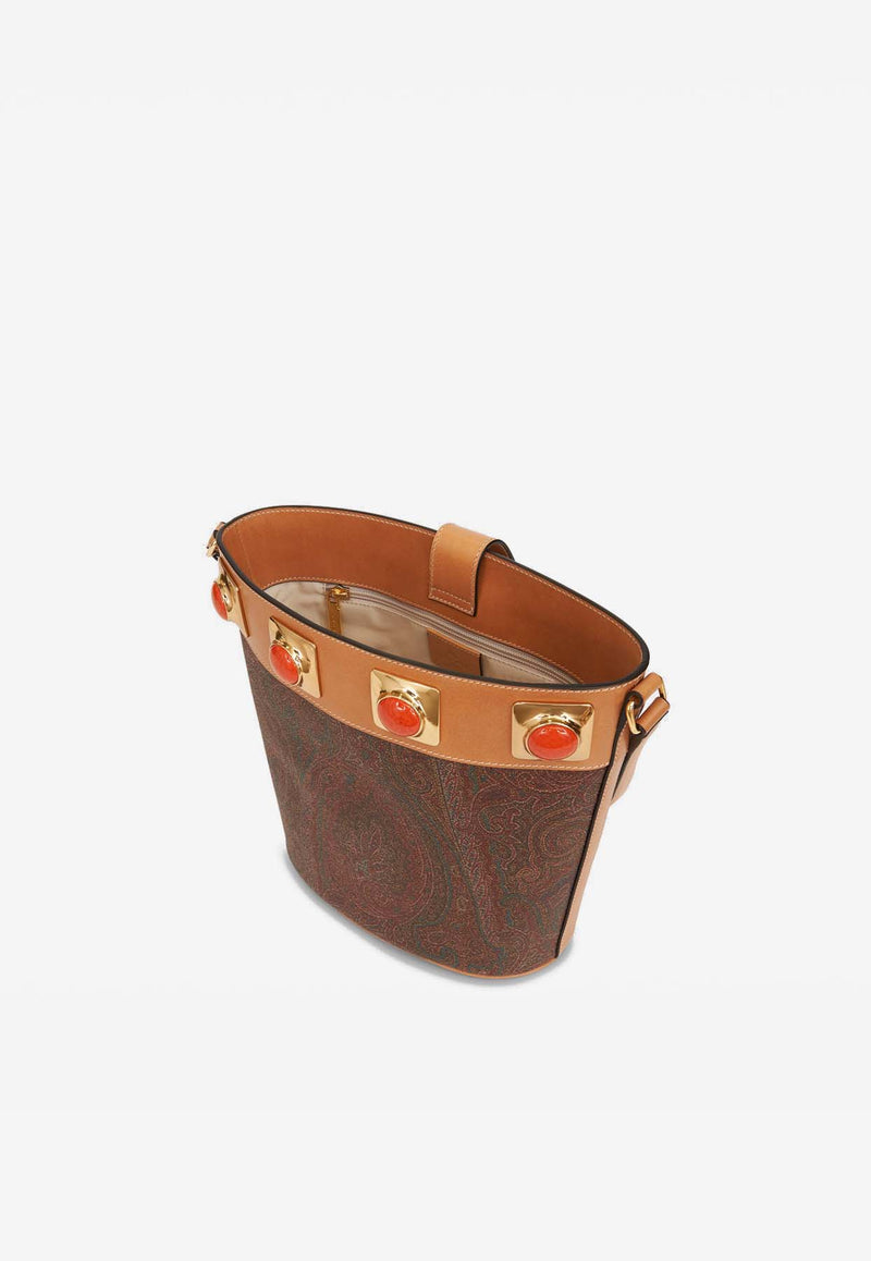 Etro Paisley Crown Me Bucket Bag Multicolor 1N647-8620 0602