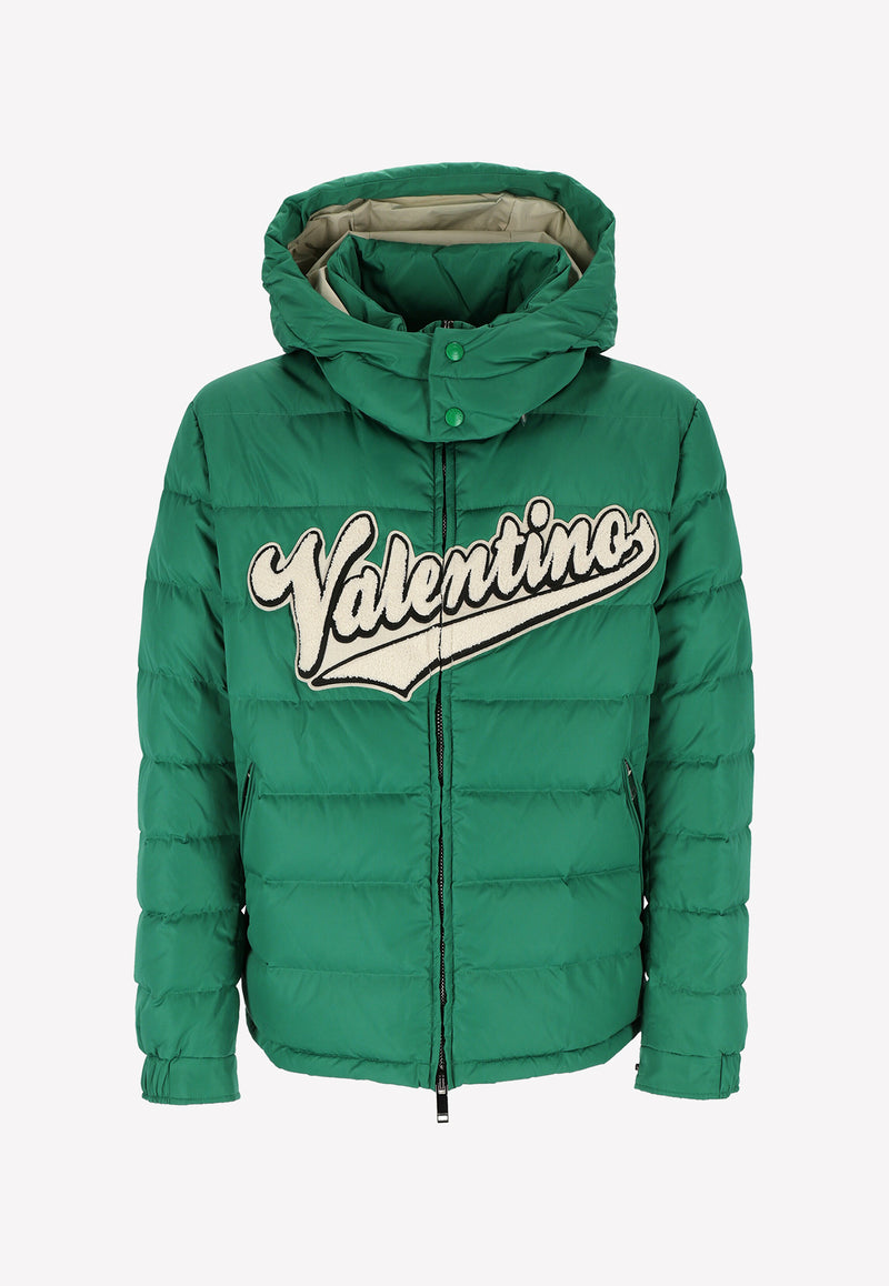 Valentino Logo Down Padding Jacket Green 1V3CNA318QA 635