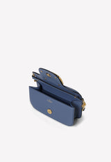 Valentino Small VLogo Shoulder Bag in Calfskin Blue 1W2B0K53ZXL Q34