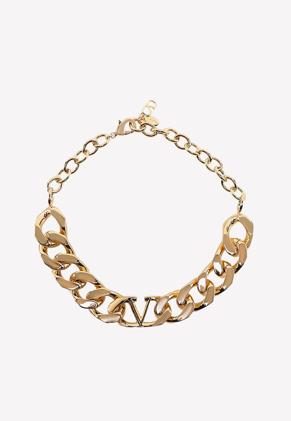 Valentino VLogo Chain Choker Necklace Gold 1W2J0Q32MET CS4