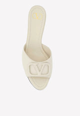 Valentino 80 VLogo Signature Mules in Calf Leather Ivory 1W2S0EL1MZF I16