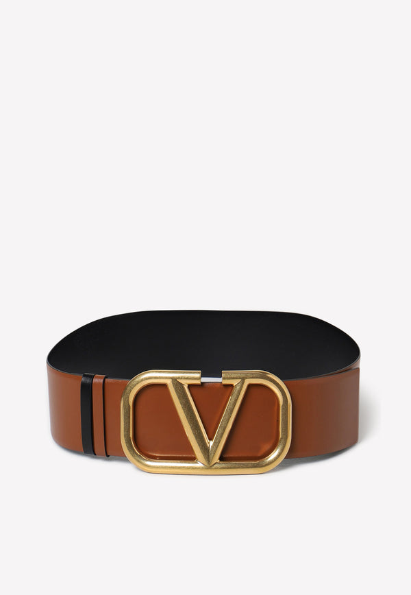 Valentino VLogo Reversible Leather Belt Brown 1W2T0S10ZFR 11J