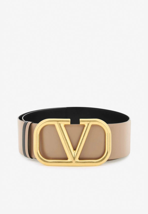 Valentino Reversible VLogo Buckle Belt in Calf Leather Pink 1W2T0S10ZFR LC8