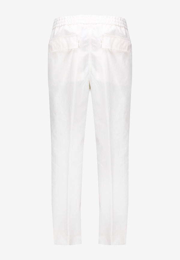 Etro Drawstring Straight-Leg Pants White 1W767-1081 0990