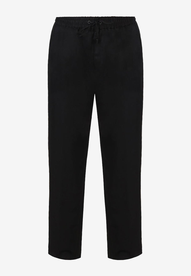 Etro Drawstring Straight-Leg Pants Black 1W767-1083 0001