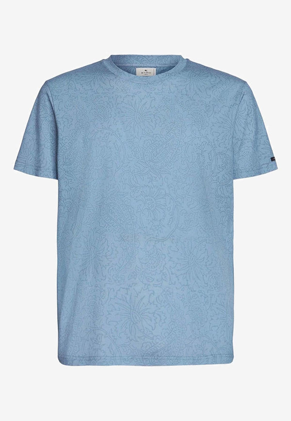 Etro Paisley Crewneck T-shirt Blue 1Y020-9454 0251