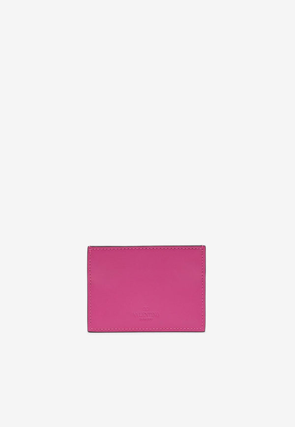 Valentino Logo Detail Leather Cardholder 1Y0P0448CCV/L_VALE-UWT Pink