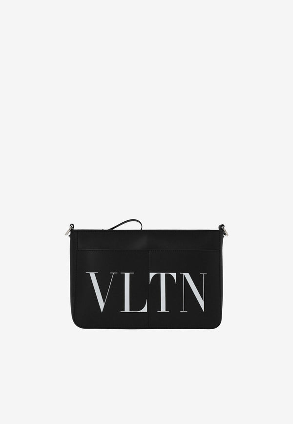 Valentino VLTN Messenger Bag in Calf Leather Black 1Y2B0B60WJW 0NI