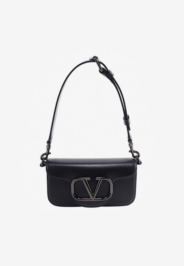 Valentino Mini Locò VLogo Shoulder Bag in Calf Leather Black 1Y2B0B63VTQ 0NO