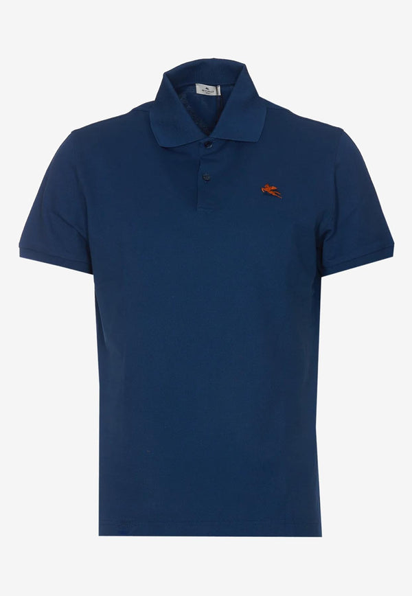Etro Pegaso-Embroidery Polo T-shirt Blue 1Y999-9440 0201