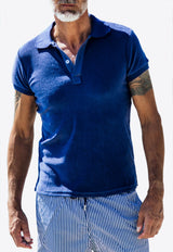 Les Canebiers Blue Cabanon Polo T-shirt in Terry Cabanon-Navy