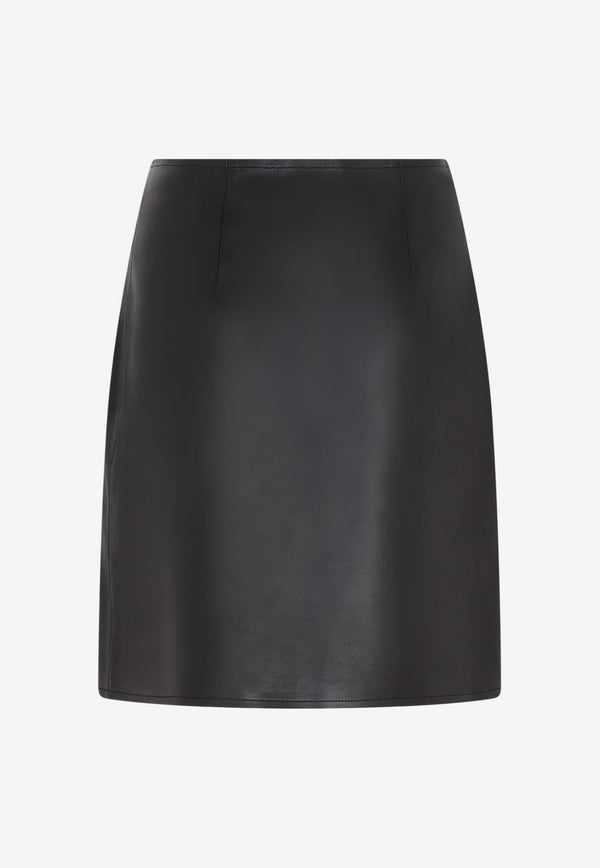 Esmaa Leather Mini Skirt