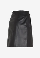 Esmaa Leather Mini Skirt