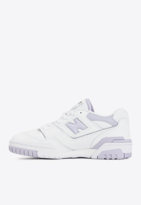 550 Low-Top Sneakers in Lilac and White
