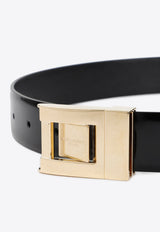 76 Buckle Belt in Brushed Leather