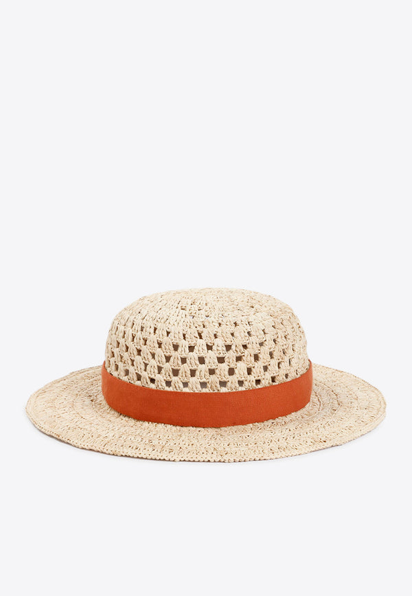 Crochet Raffia Hat