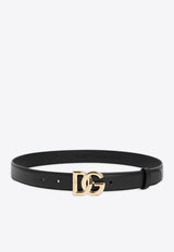 Interlocking Logo Leather Belt