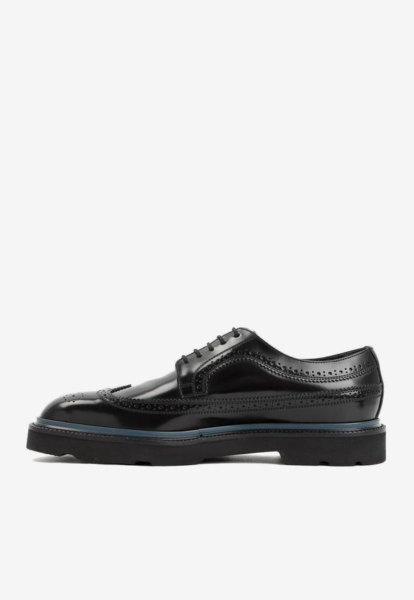 Calf Leather Derby Lace-Up Shoes