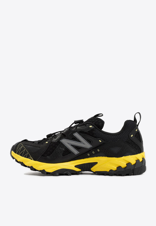 Low-Top 610 Sneakers in Yellow and Black Leather