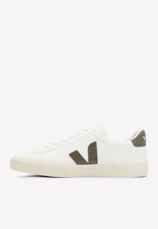 Veja Low Top Campo Sneakers in Leather 42464540655797 CP0502347 EXTRA WHITE KHAKI