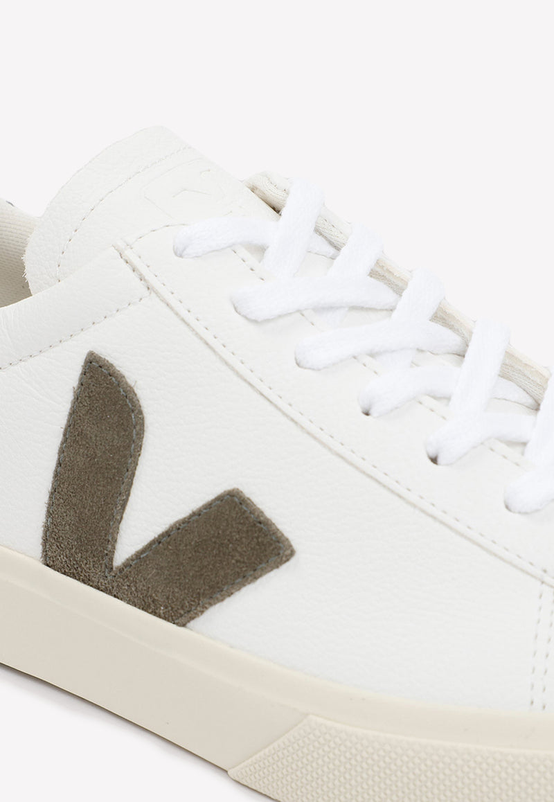 Veja Low Top Campo Sneakers in Leather 42464540917941 CP0502347 EXTRA WHITE KHAKI