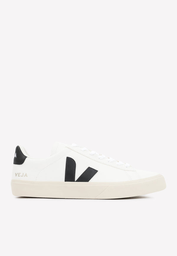 Veja Low Top Campo Sneakers in Leather 42464541245621 CP0501537M EXTRA WHITE BLACK