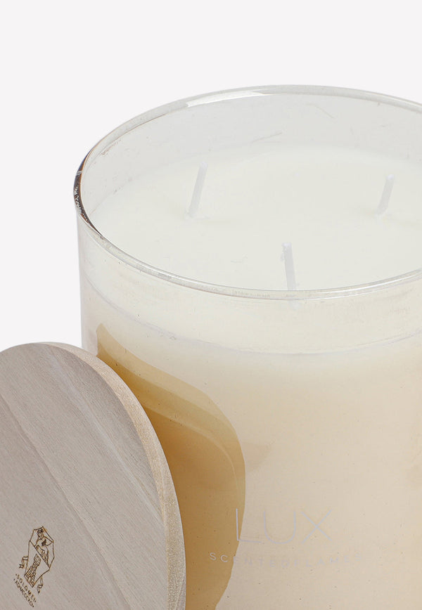 Brunello Cucinelli Lifestyle Lux Scented Candle with Wood Lid  MLCANDVEA4 CQ052 LUX ECRU